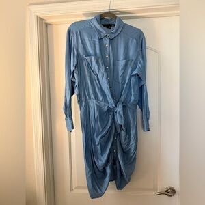 Veronica Beard Light Blue Denim Button-Front Shirt